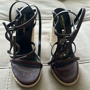 Brown Saint Laurent high heels